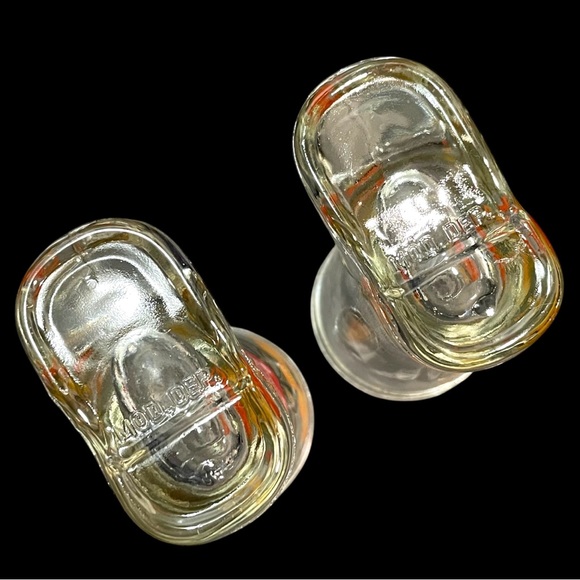 Vintage 1950s Lubiana Kristrall Italy Floral Boot Shaped Shot Glasses (2) - Picture 7 of 9